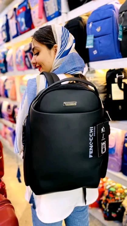 کولهپشتی طرح ژاپنی فنچی، رنگ مشکی، کوله پشتی جذب