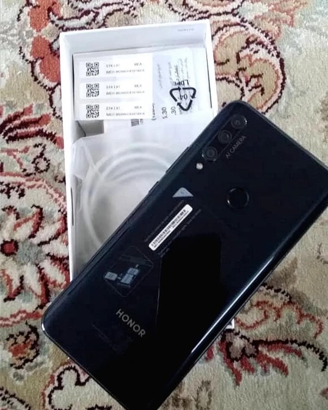 گوشی هانر 9X 128 گیگ، رنگ مشکی، جنس شیشه و فلز، گوشی هوشمند