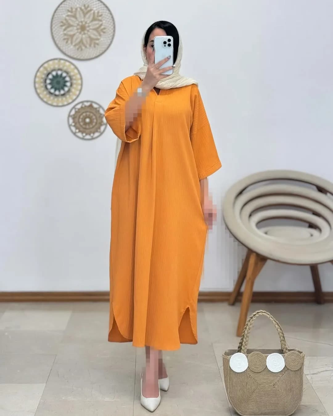 کفتان کراش کد ۲۰۵۳۴ — رنگ خردلی — نمای کامل — کفتان