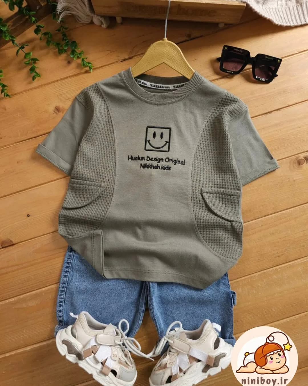 ست تیشرت و شلوارک جین بچگانه