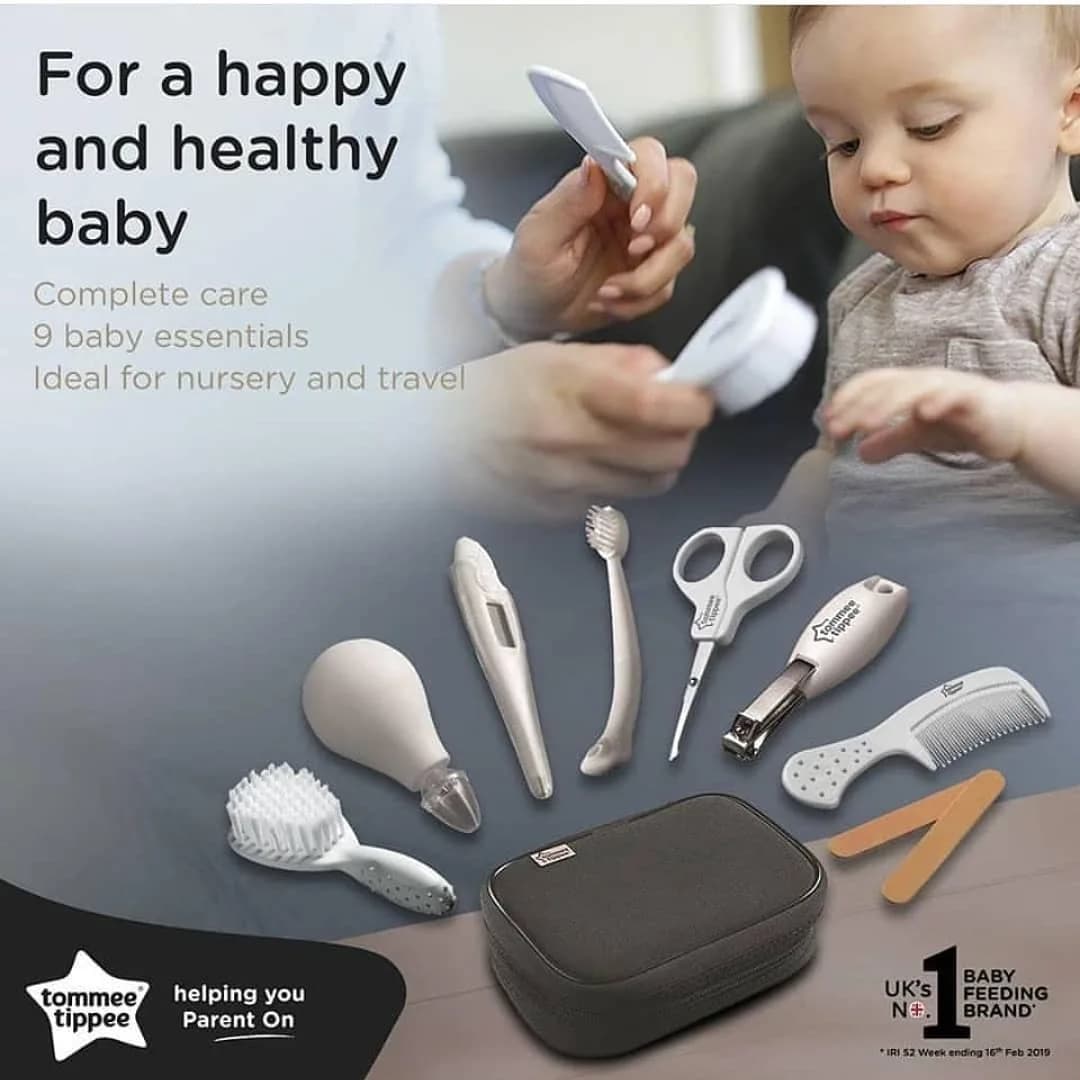 ست مراقبتی بهداشتی نوزاد Tommee Tippee، رنگ سفید و خاکستری، جنس پلاستیک و فلز، کیف حاوی ابزار