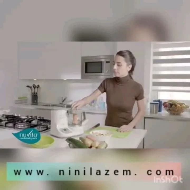 غذاساز دیجیتال ۶ کاره کودک نوویتا، رنگ سفید و خاکستری، جنس پلاستیک و شیشه، ایستاده