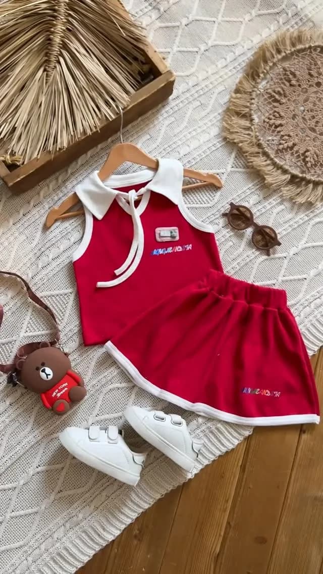 ست تاپ و شلوارک دخترانه