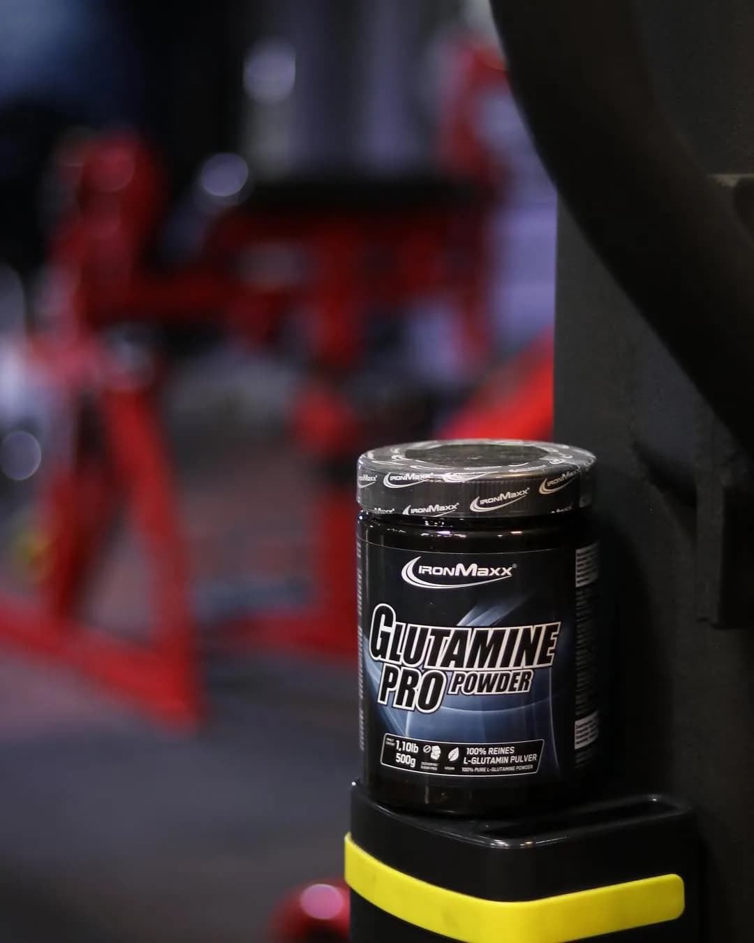 مکمل گلوتامین پرو IRONMAXX، رنگ مشکی، جنس پلاستیک، ظرف پودر