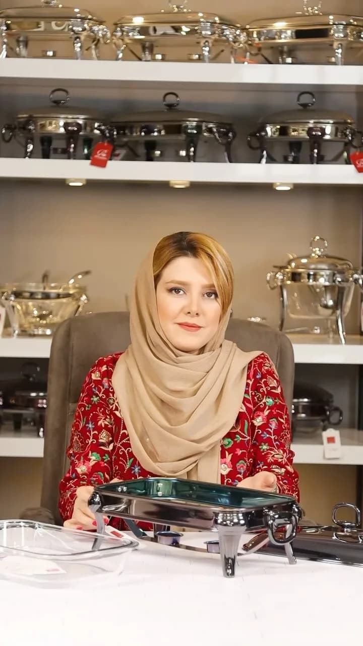 سوفلهخوری، رنگ نقرهای، جنس استیل، مستطیلی، پایه دار