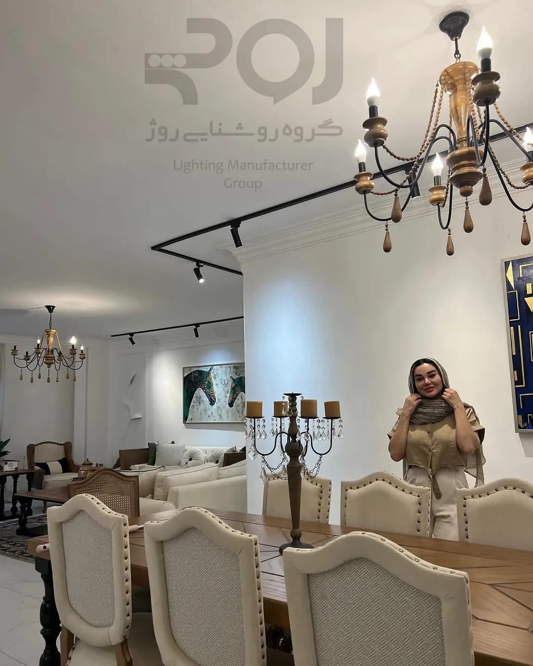 لوستر دلبر ۶ شعله فندقی