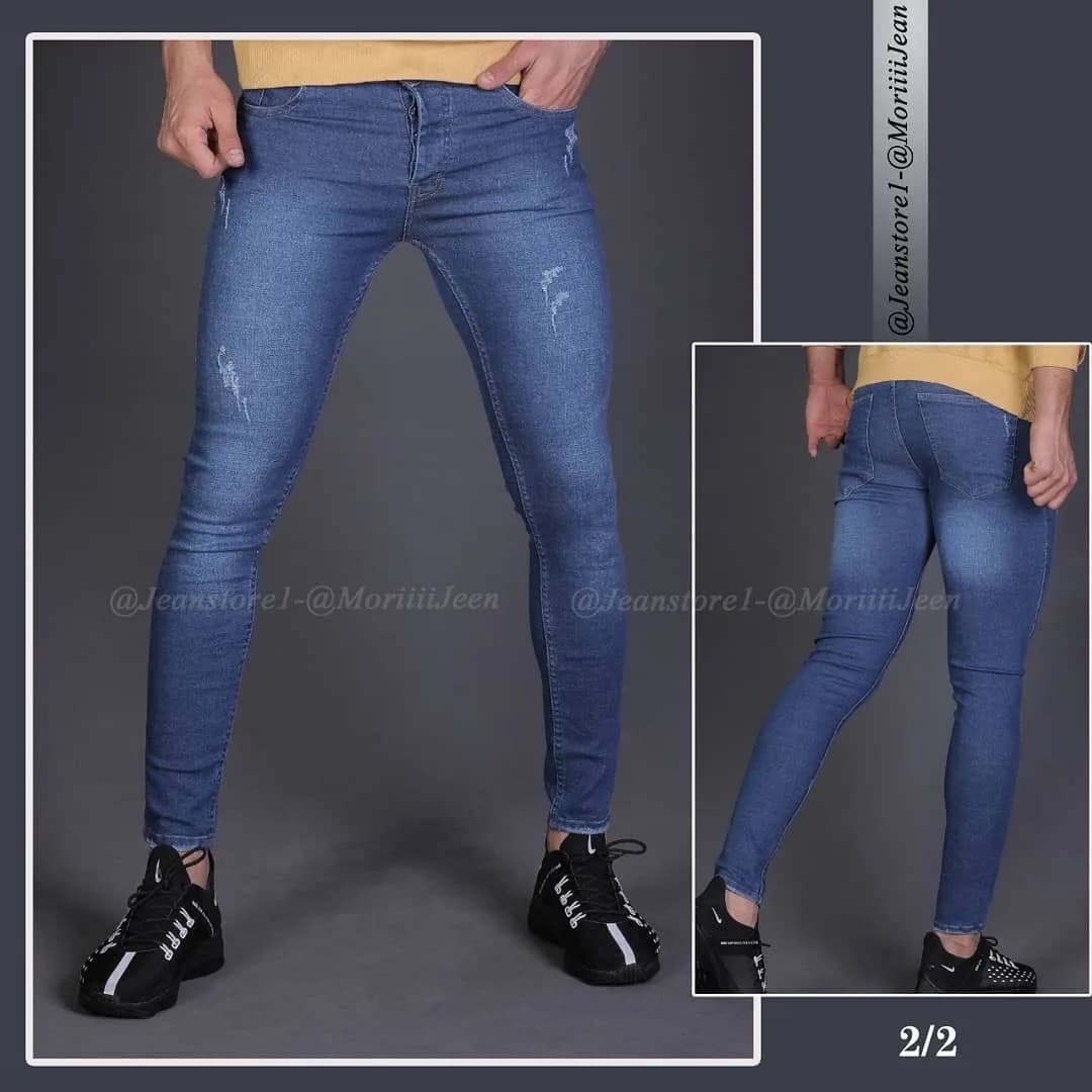 شلوار جین، رنگ آبی، جذب، بلند