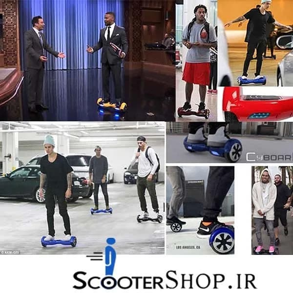 اسکوتر هوشمند، رنگ آبی، قرمز و سیاه، دوچرخ هوشمند