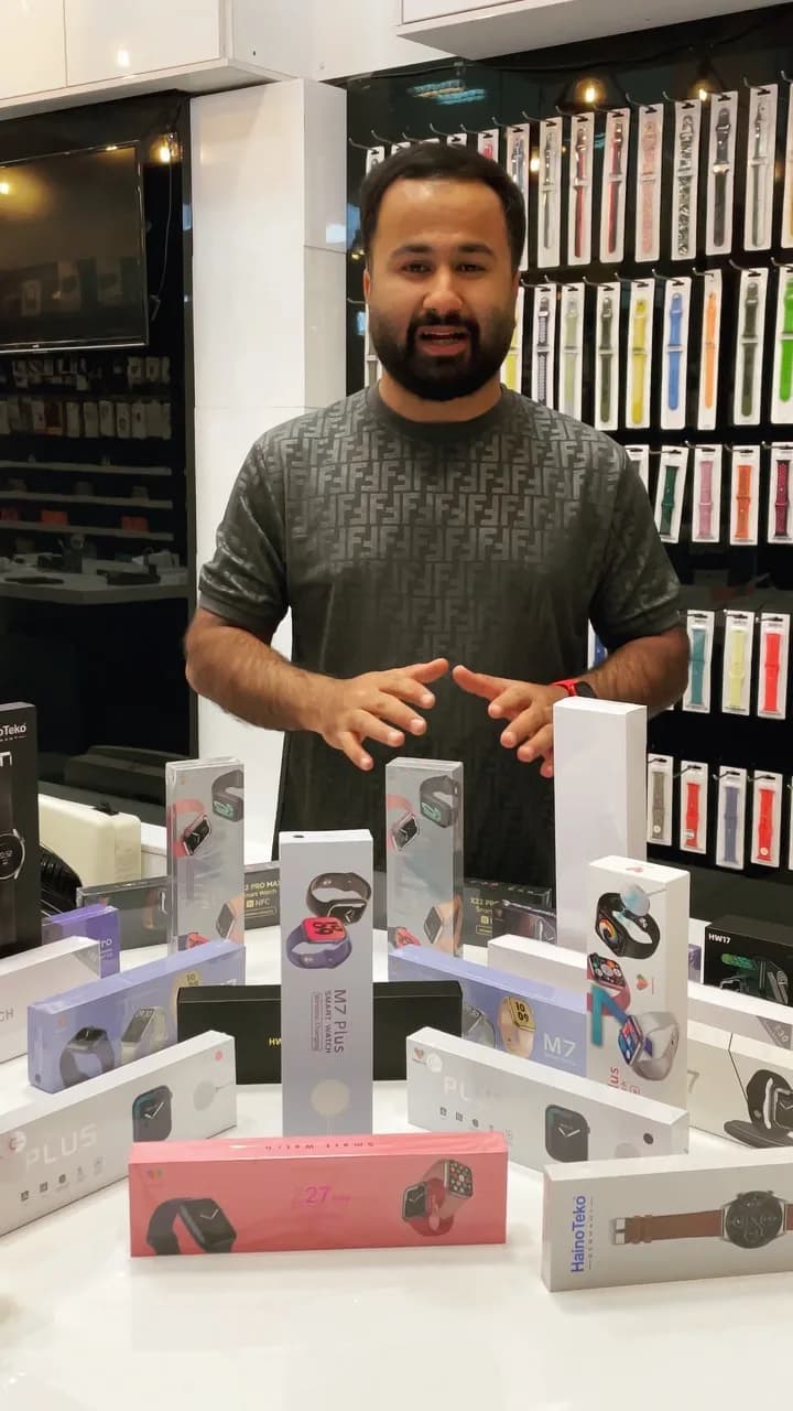 ساعت هوشمند M7 Plus Haino Teko، رنگ سفید، مشکی و صورتی، دیجیتال
