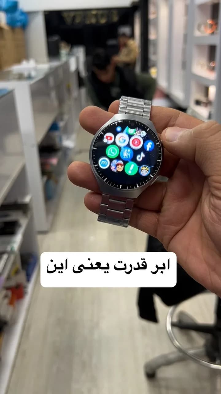 ساعت هوشمند AL9 Pro Max، رنگ نقرهای، جنس فلز، گرد، بند فلزی