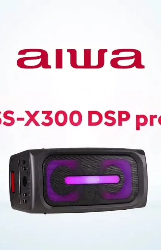 اسپیکر SS-X300 DSP PRO آیوا، رنگ مشکی و بنفش، جنس پلاستیک، رومیزی مستطیلی