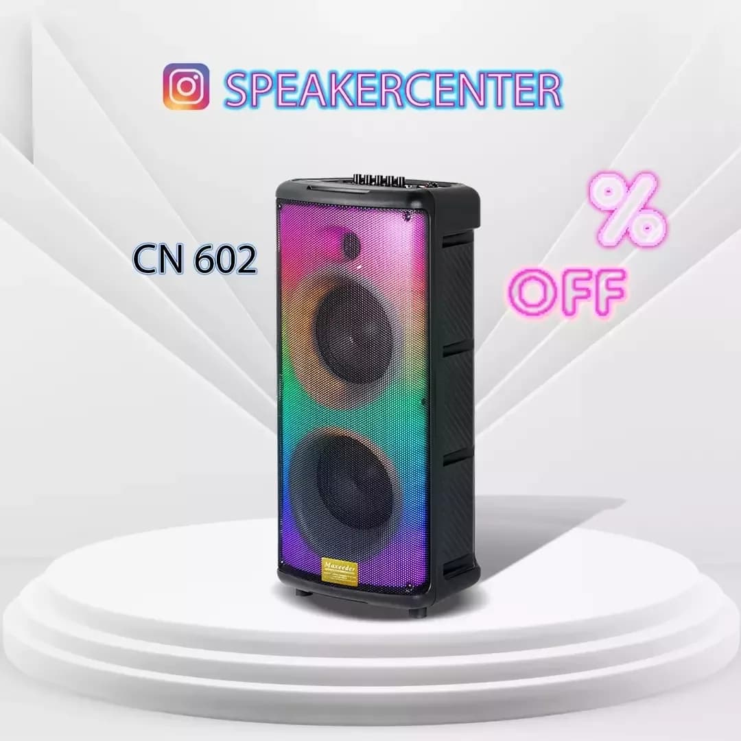 اسپیکر CN 602 مکسیدر، رنگ مشکی و رنگارنگ، جنس پلاستیک، ایستاده بزرگ