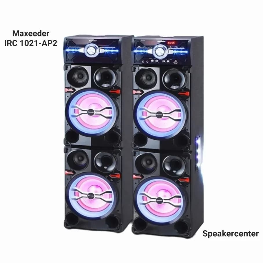 اسپیکر مکسیدر IRC 1021-AP2، رنگ مشکی، صورتی و آبی، جنس پلاستیک و فلز، دو تکه ایستاده