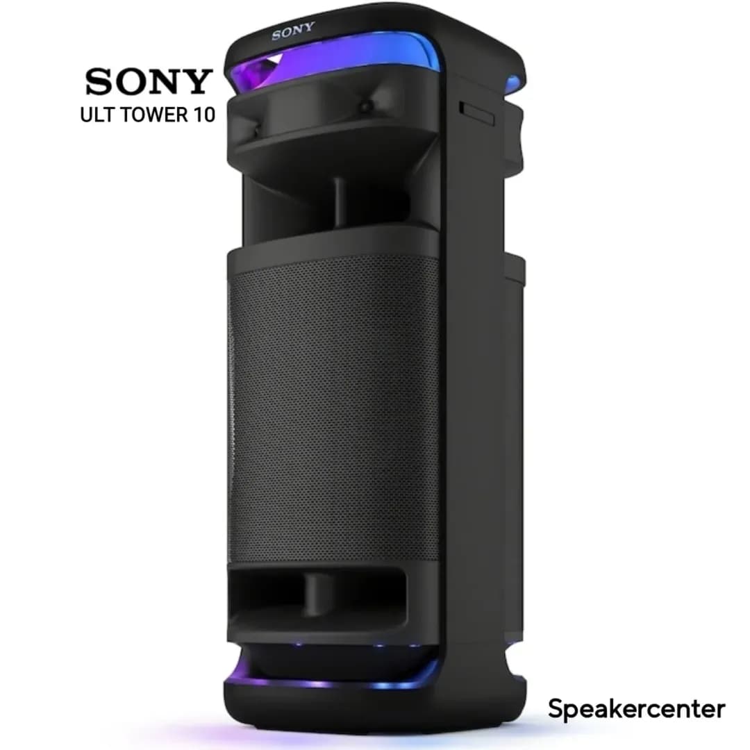 اسپیکر ULT Tower 10 سونی، رنگ مشکی، بنفش و آبی، جنس پلاستیک، ایستاده، مدل ULT TOWER 10