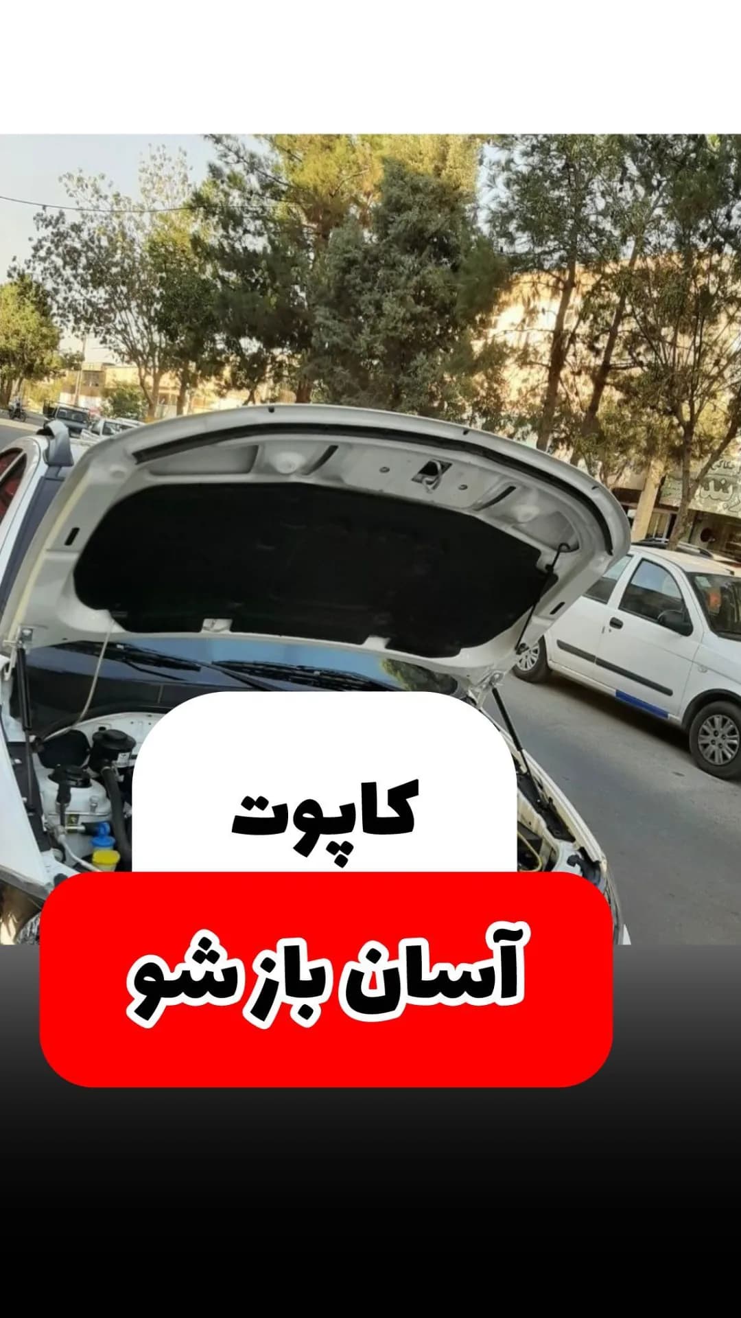 جک کاپوت و صندوق خودرو، رنگ مشکی، جنس فلز، جک هیدرولیک کاپوت