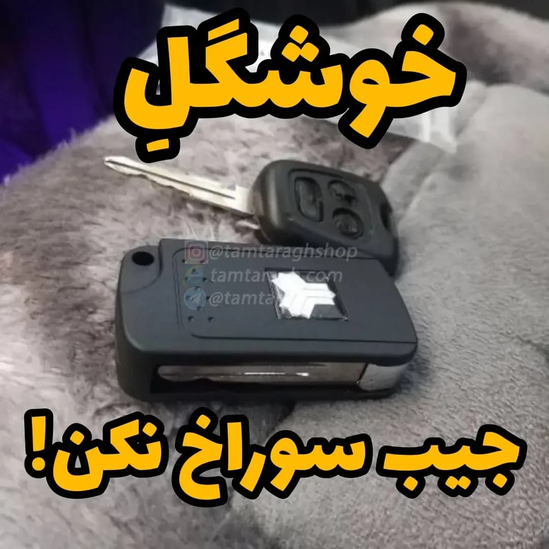 قاب ریموت تاشو خودرو، رنگ مشکی، جنس پلاستیک، قاب ریموت ماشین