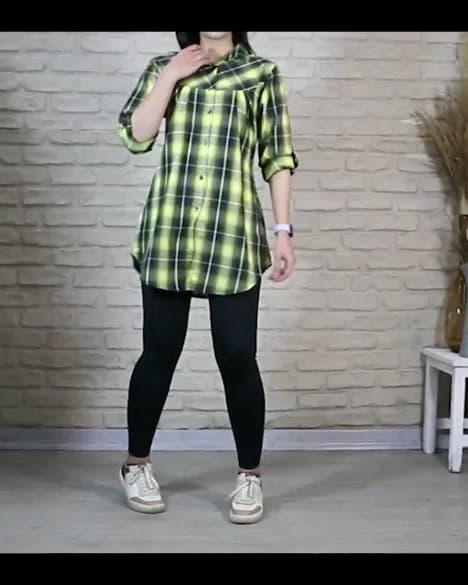 مانتو پنبه کش چهارخونه