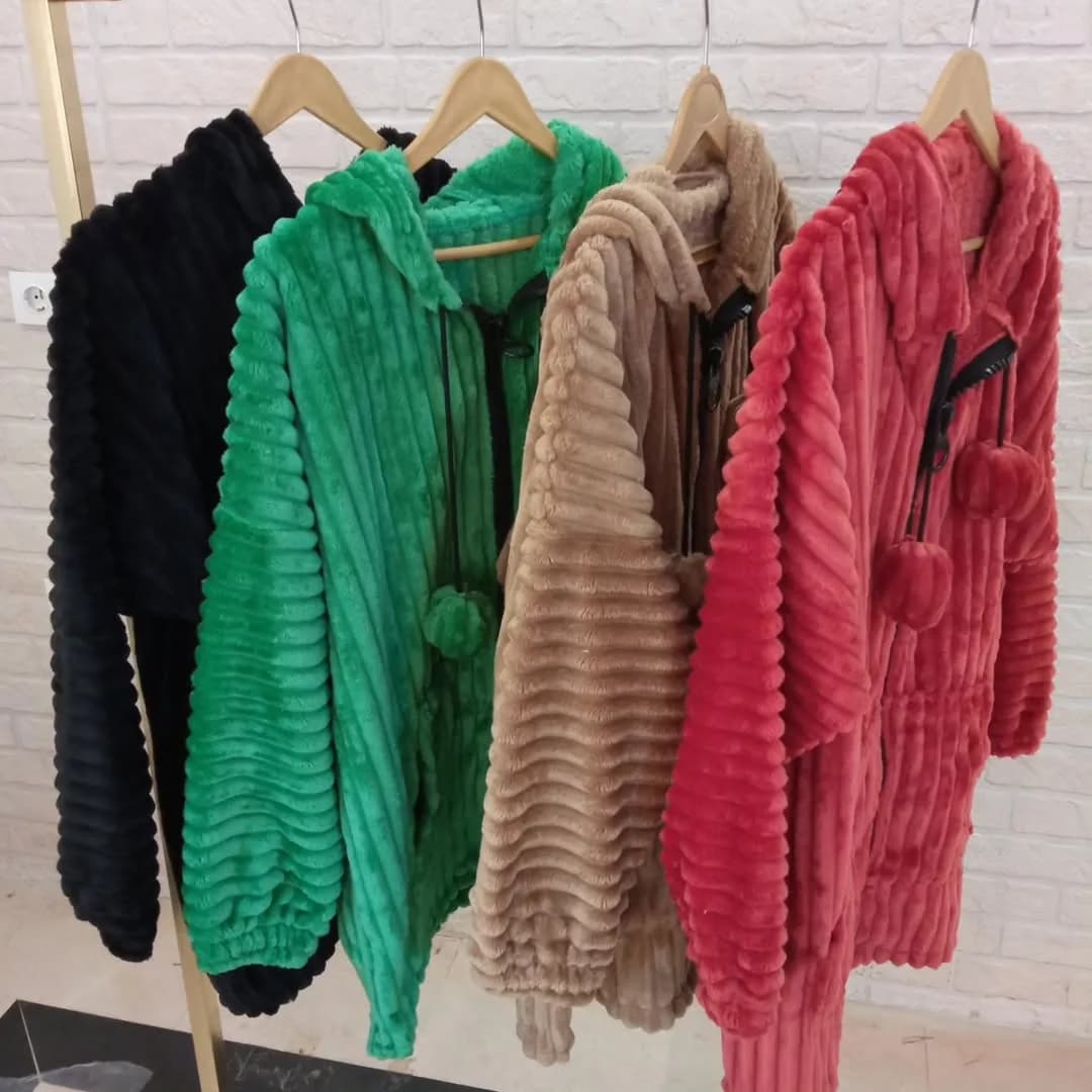 کاپشن تدی خزدار پتویی