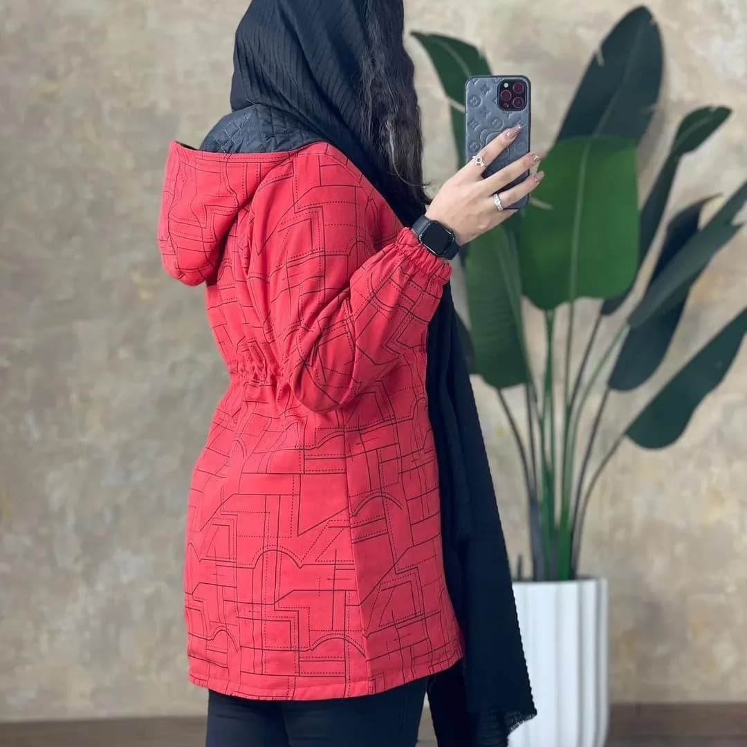 کاپشن میکرو کلاهدار جیبدار