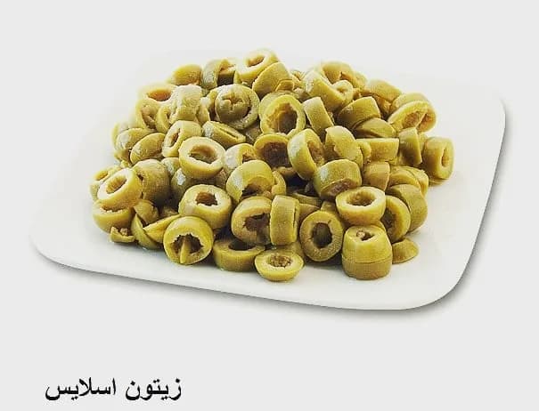 زیتون اسلایس، رنگ سبز، زیتون بدون هسته