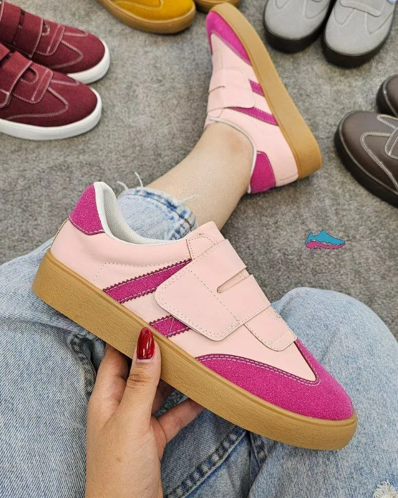 کتانی زنانه زرد و قهوه‌ای کد ۴۷۰ — عکس ۴