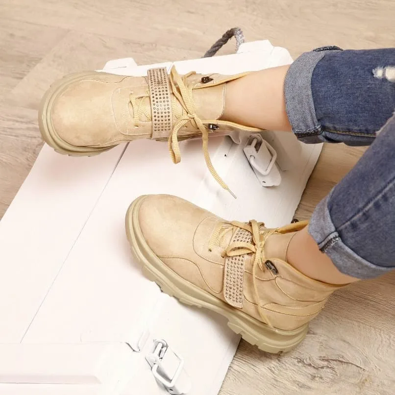 کتانی ساده زنانه قهوه‌ای — عکس ۲
