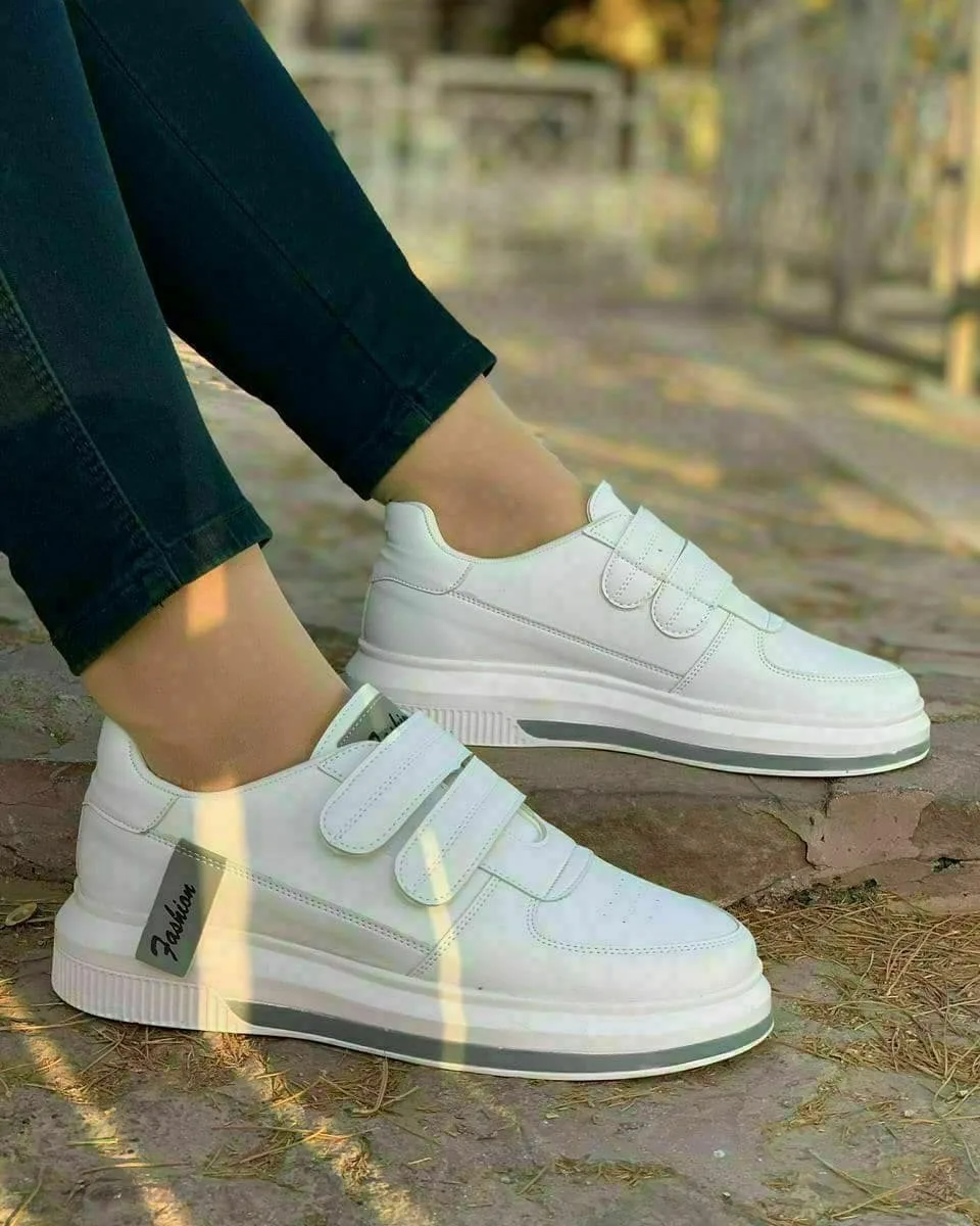کتانی چسبی ساده زنانه مشکی — عکس ۴