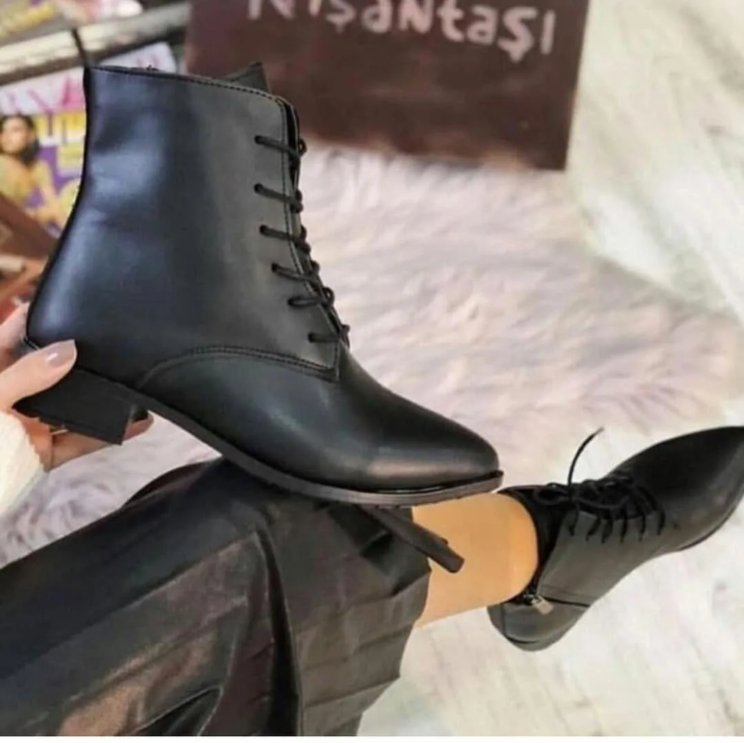 نیم بوت نوک تیز ورنی — عکس ۴