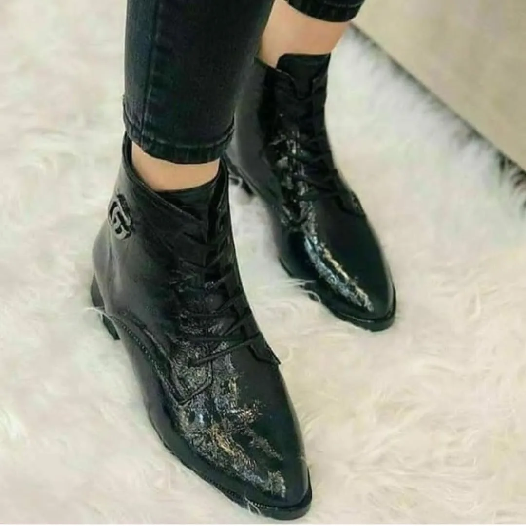 نیم بوت جنس چروک دو رنگ — عکس ۲