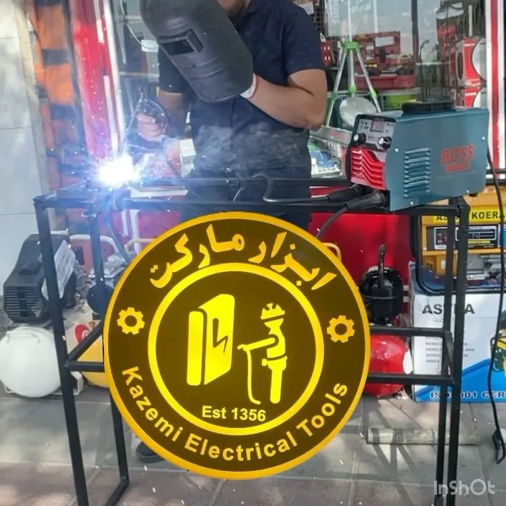 اینورتر جوشکاری ۴۰۰ آمپر دو ولوم باس، رنگ آبی و قرمز، جنس فلز، دستی