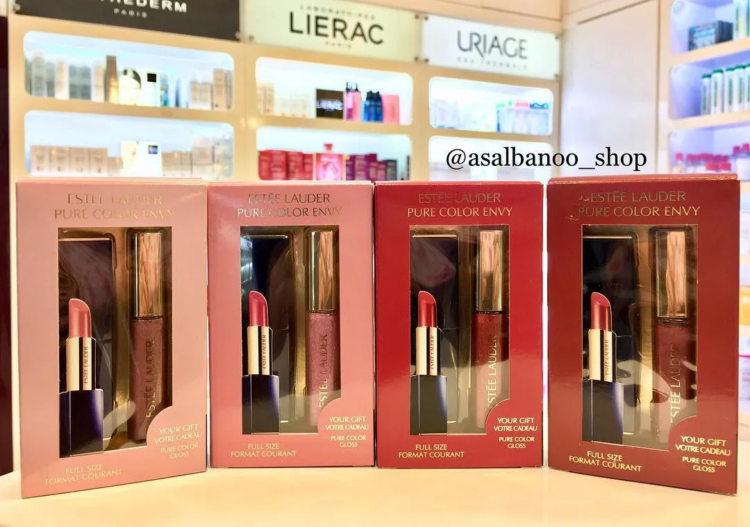 ست رژ لب و لیپ گلاس Pure Color Envy استی لودر