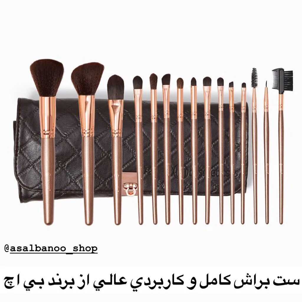 ست براش رزگلد با کیف بی‌اچ کازمتیکس