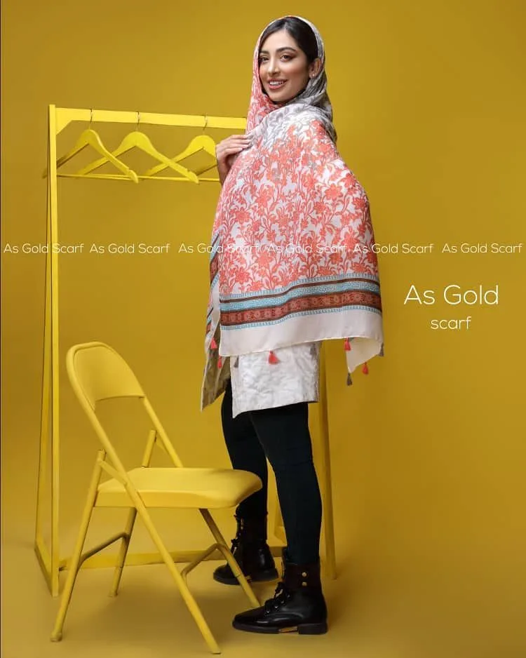 شال چاپی نخی بهاره