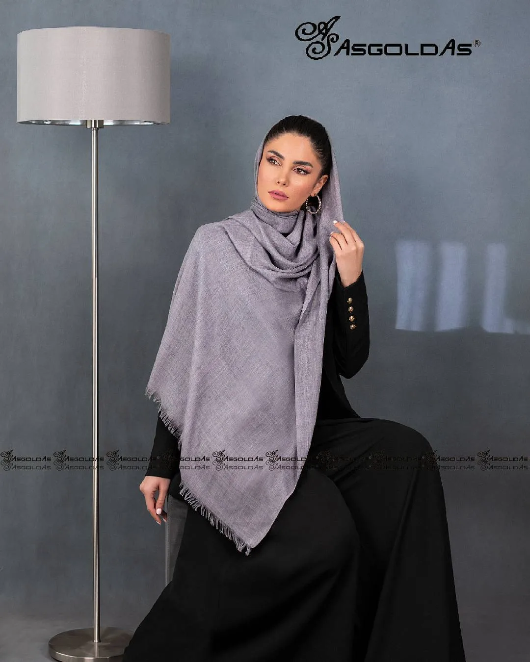 شال کتان ساده بهاره