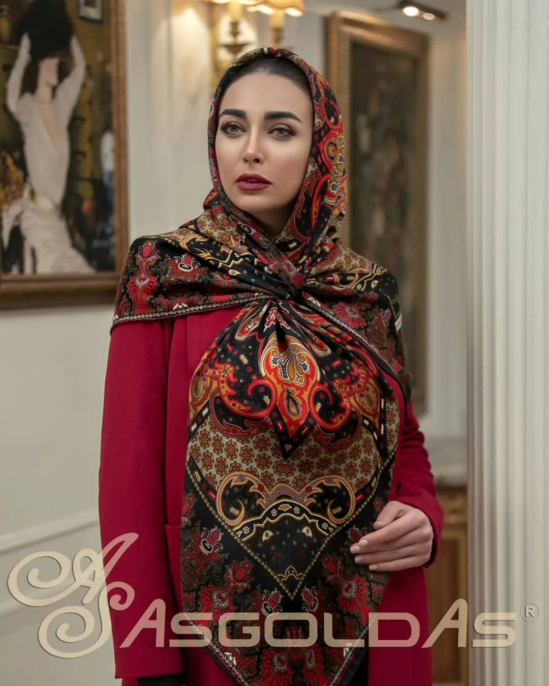 روسری نخی ترک قواره ۱۲۰