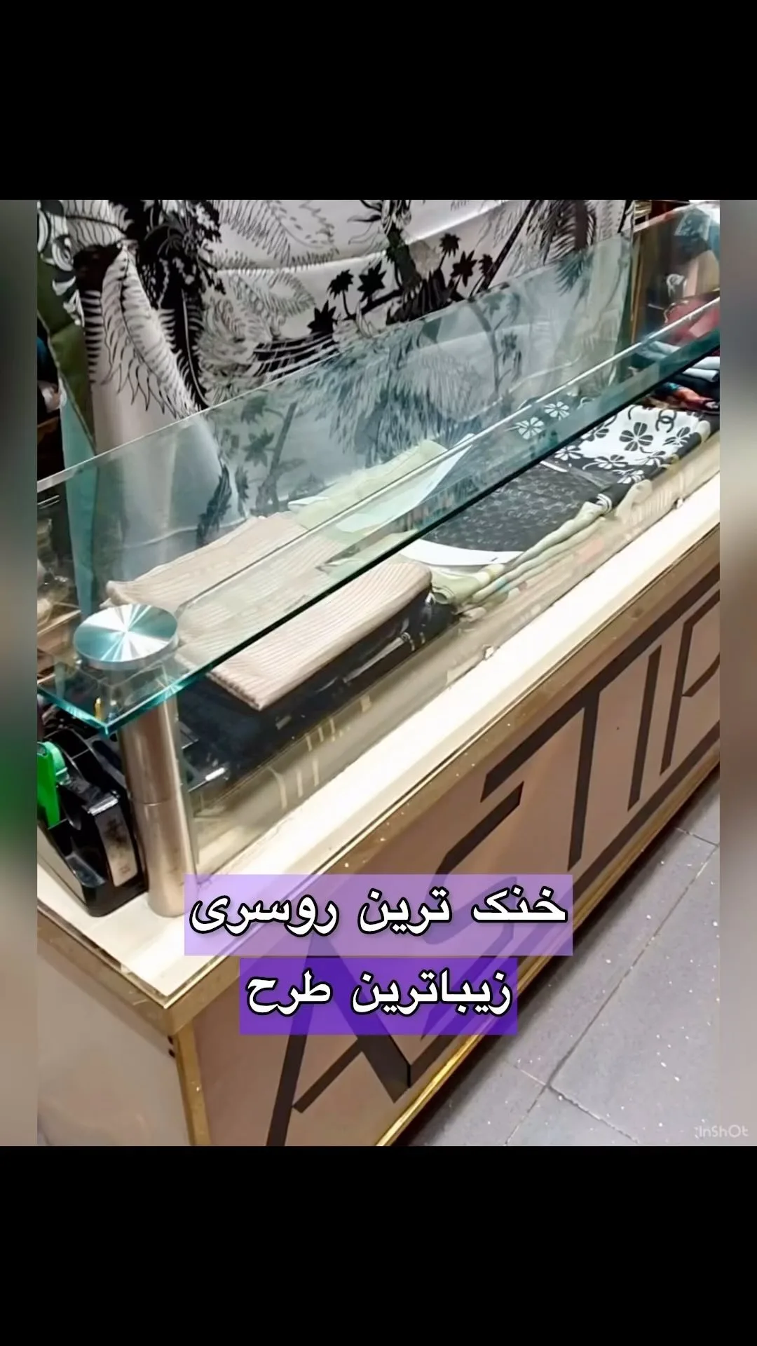 روسری حریر نخ دستدوز سایز ۱۴۰