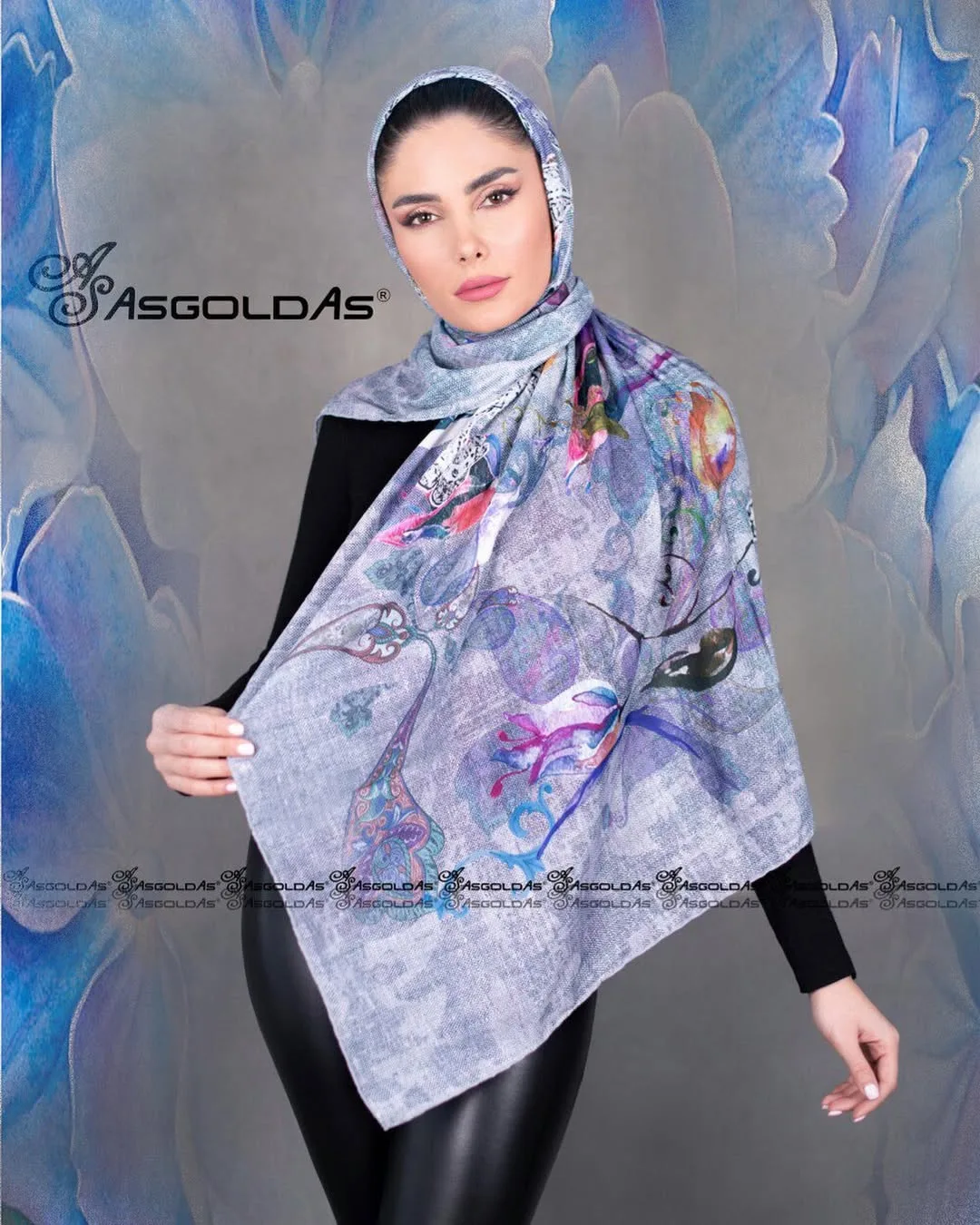 روسری نخی بهاره سایز ۱۲۰ آسگلداس