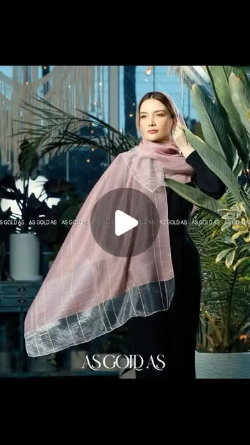 شال حریر کد ۱۰۰۶۰، رنگ صورتی و خاکستری، طرح چهارخانه، مستطیلی