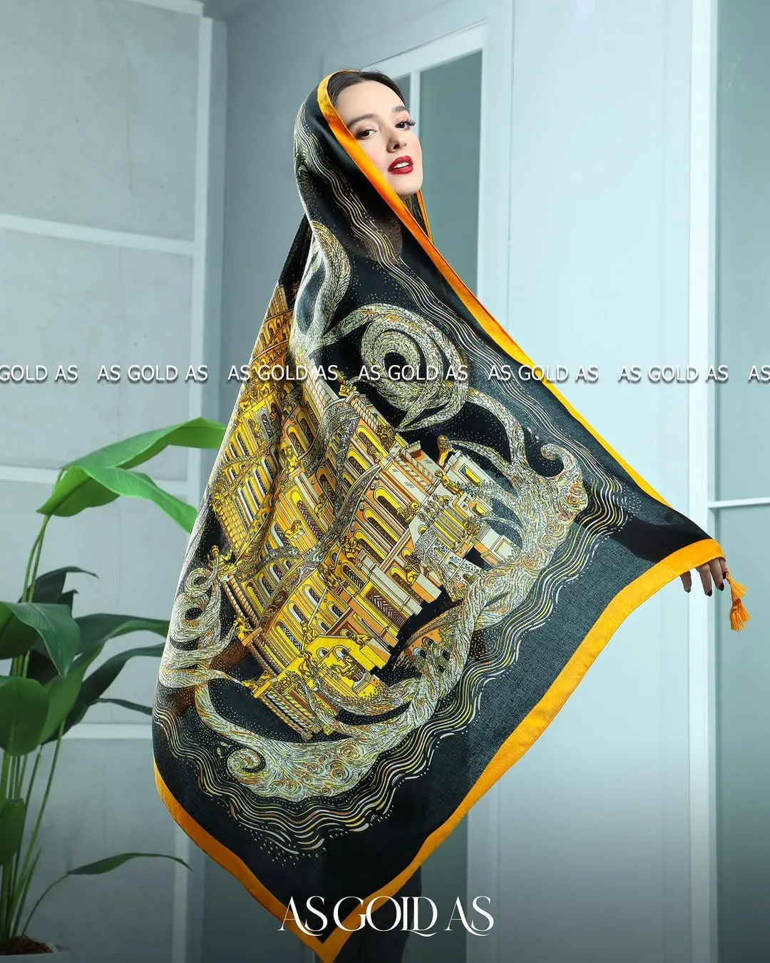 شال نخی رنگی