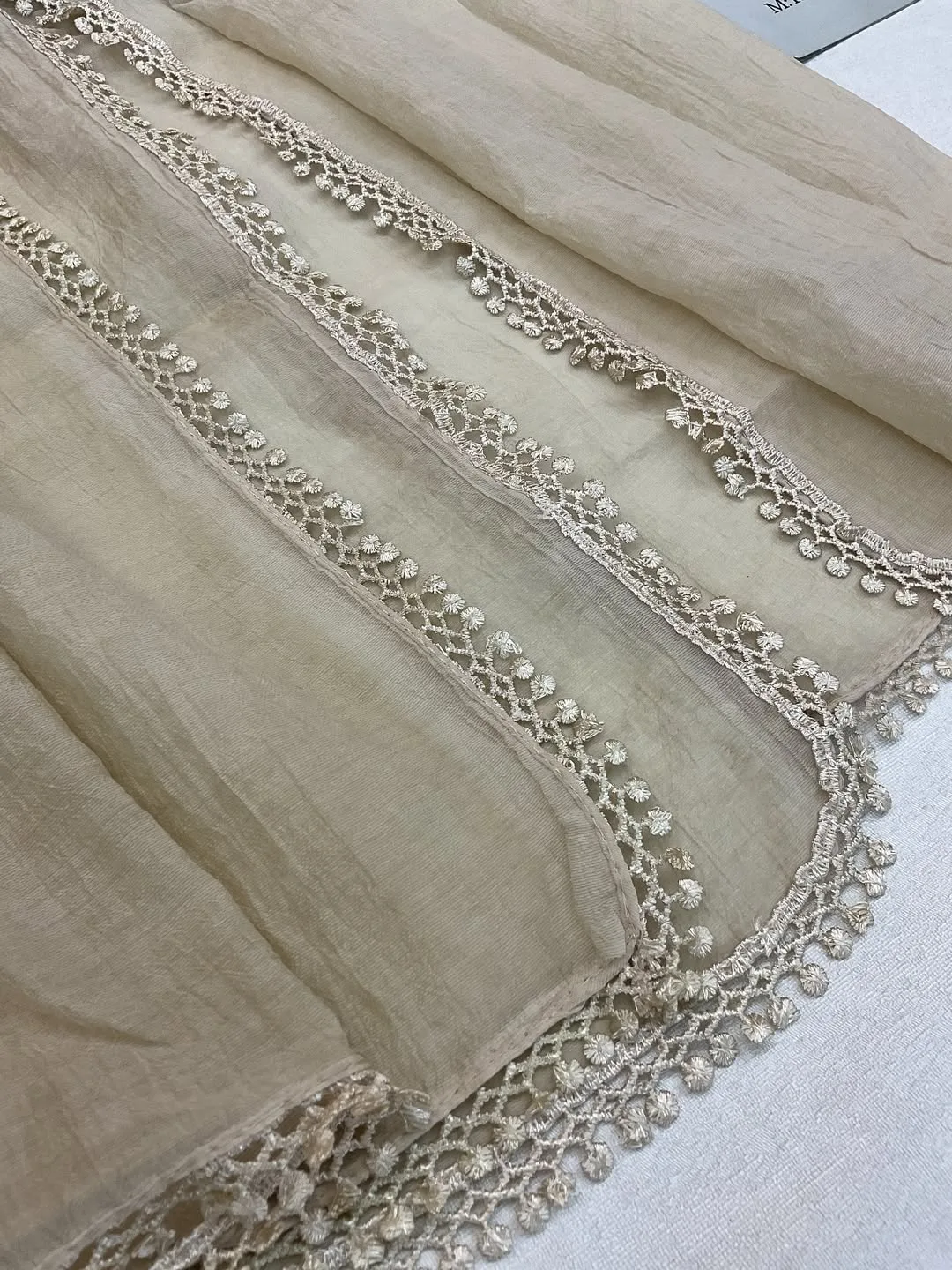 شال چروک دانتل عدسی — عکس ۵