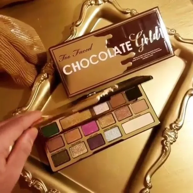 پالت سایه چشم Chocolate Gold توفیسد، رنگ قهوه‌ای و طلایی، جنس پلاستیک، مستطیلی