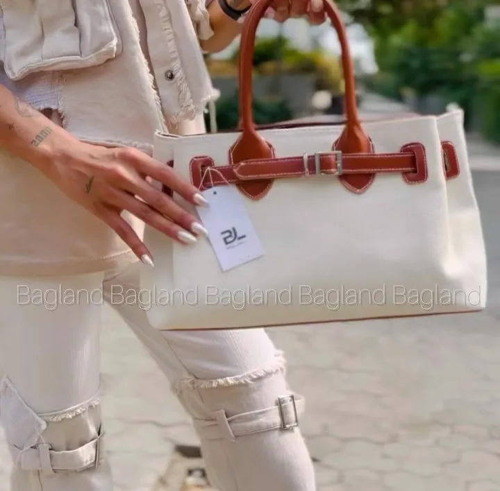 کیف دستی کتان مدل هرمس
