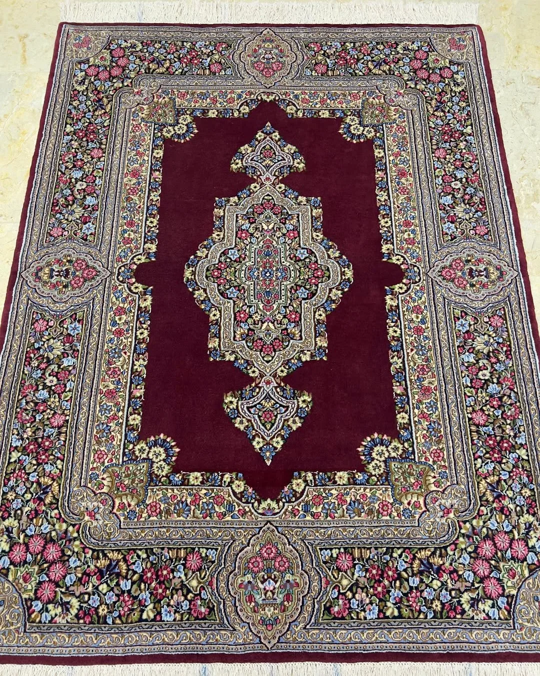 قالیچه سه متری لاکی کفساده کرمان