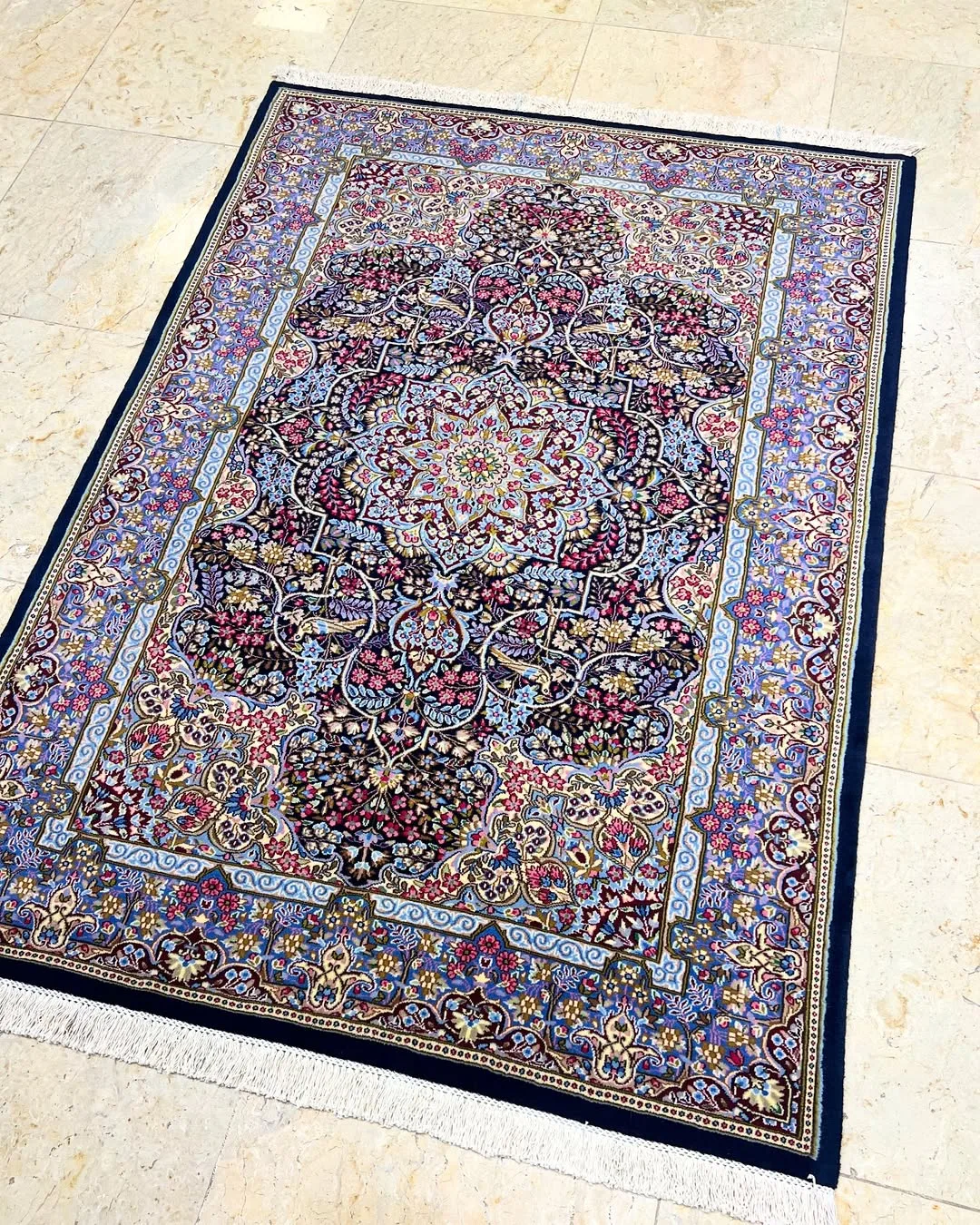 قالیچه سه متری نقشه عطیه کرمان