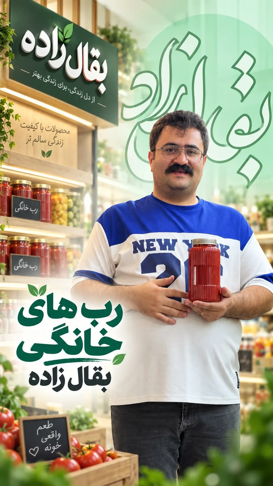 رب خانگی بقال‌زاده، رنگ قرمز، جنس شیشه، شیشه‌ای