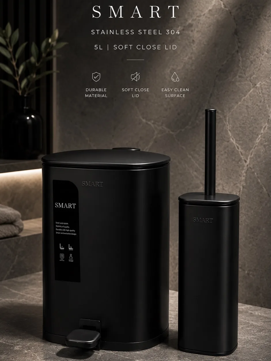 ست سطل و برس سرویس بهداشتی ۵ لیتری SMART