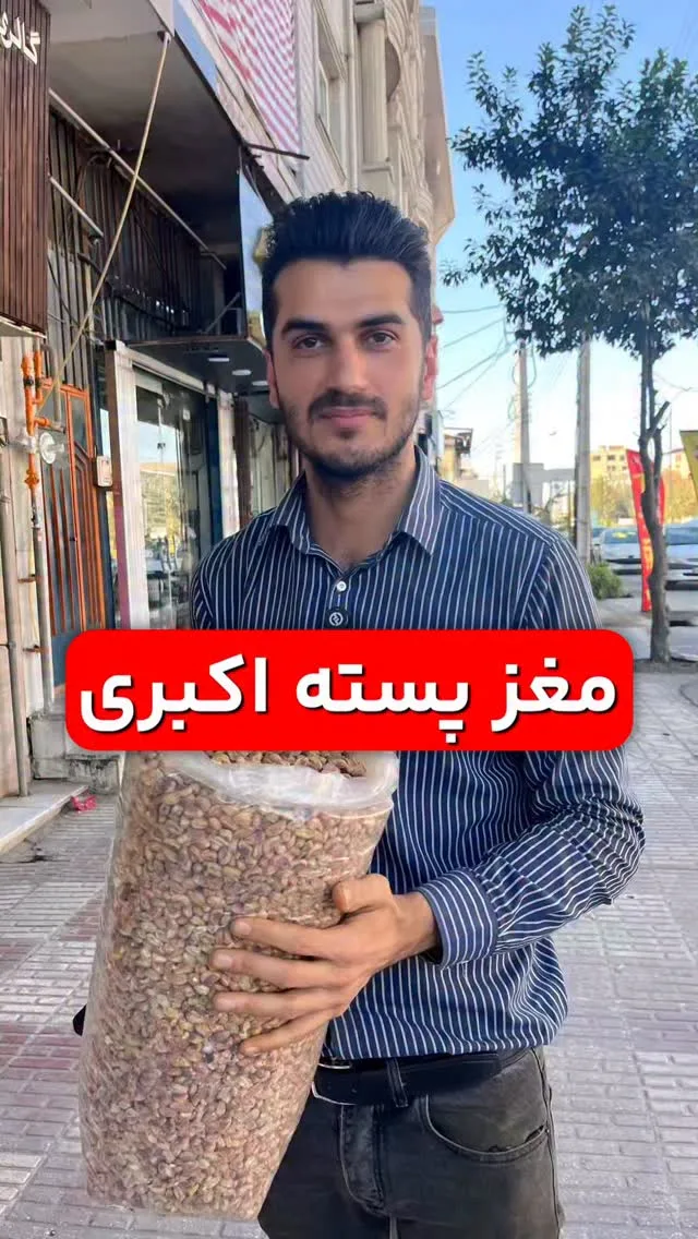 مغز پسته اکبری، رنگ سبز و کرم، دانه