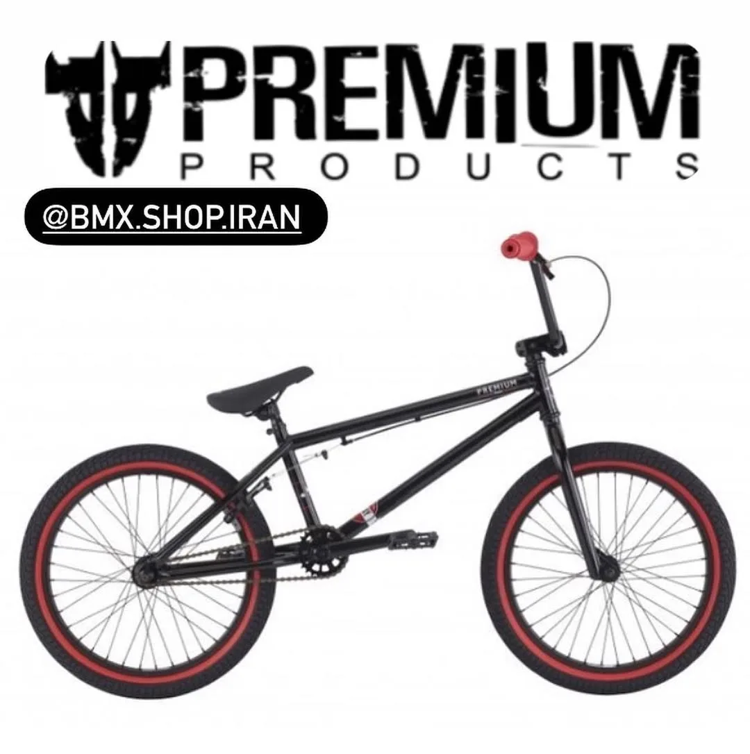 دوچرخه پریمیوم مدل استاری، رنگ مشکی و قرمز، جنس فلز، مدل BMX