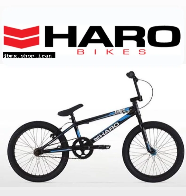 دوچرخه بیامایکس، رنگ مشکی و آبی، جنس فلز، مدل BMX