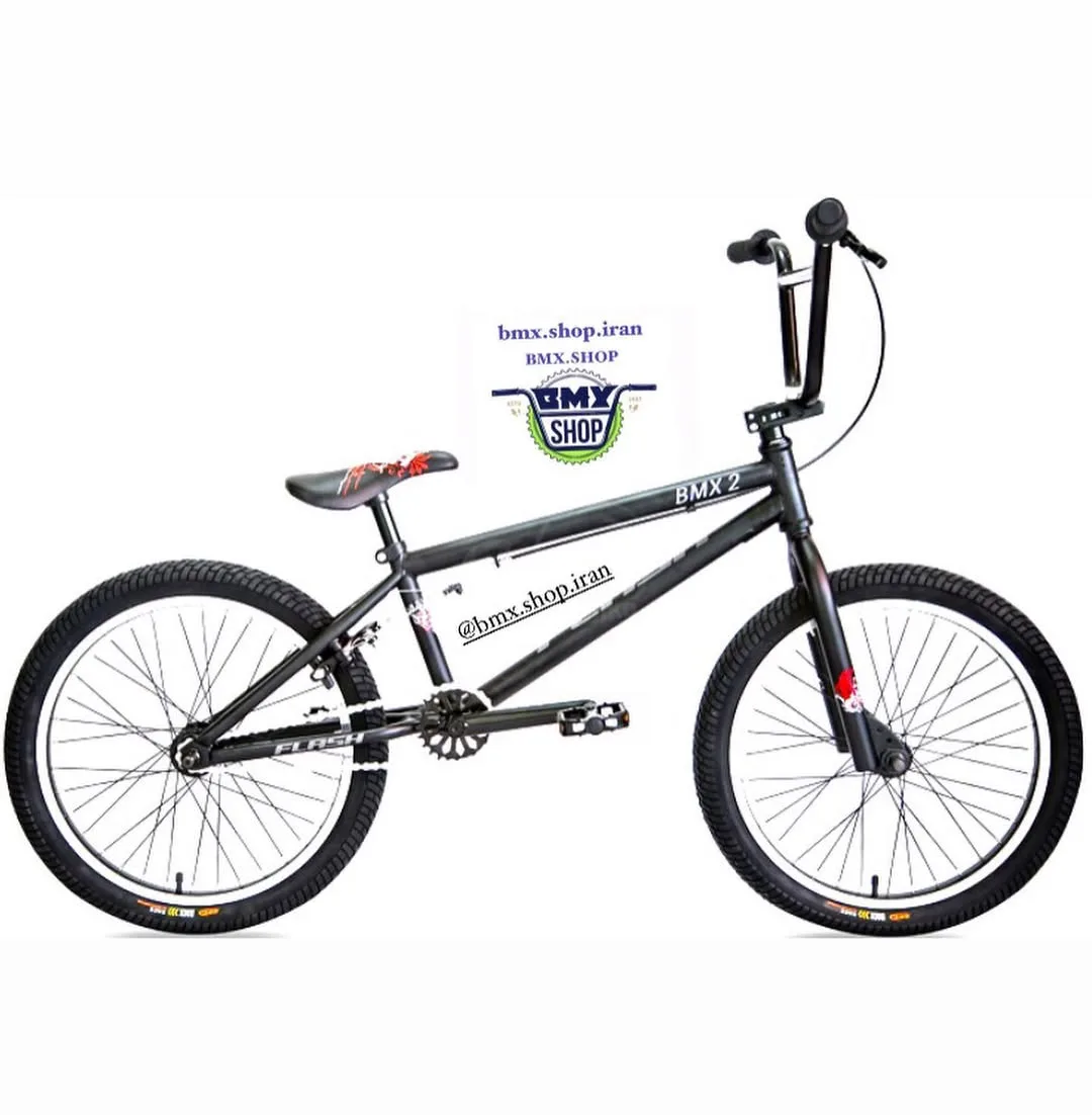 دوچرخه BMX2 سایز ۲۰، رنگ خاکستری و مشکی، جنس فلز